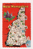 NH, NEW HAMPSHIRE - STATE MAP postcard - IL0032