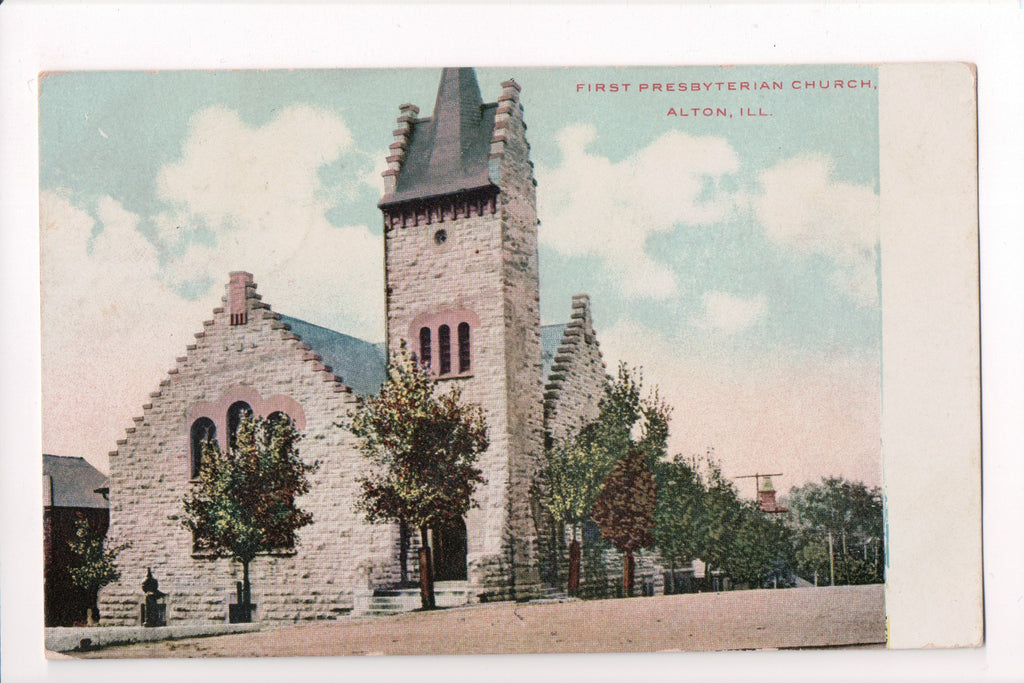 IL, ALTON - First Presbyterian Church postcard - SL2481