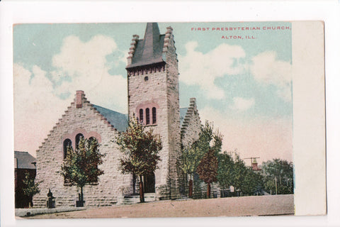 IL, ALTON - First Presbyterian Church postcard - SL2481
