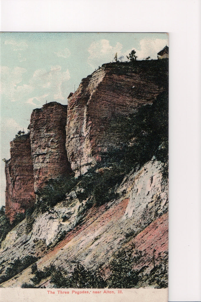 IL, ALTON - The Three Pagodas postcard - SL2489