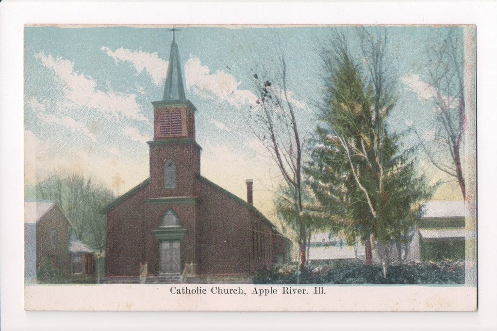 IL, APPLE RIVER - Catholic Church postcard - B05086
