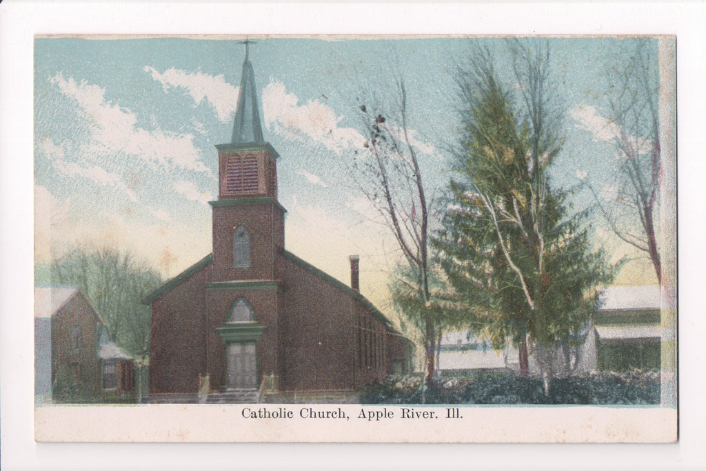 IL, Apple River - Catholic Church postcard - B05086