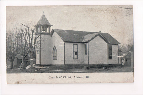 IL, ATWOOD - Church of Christ postcard - B17270