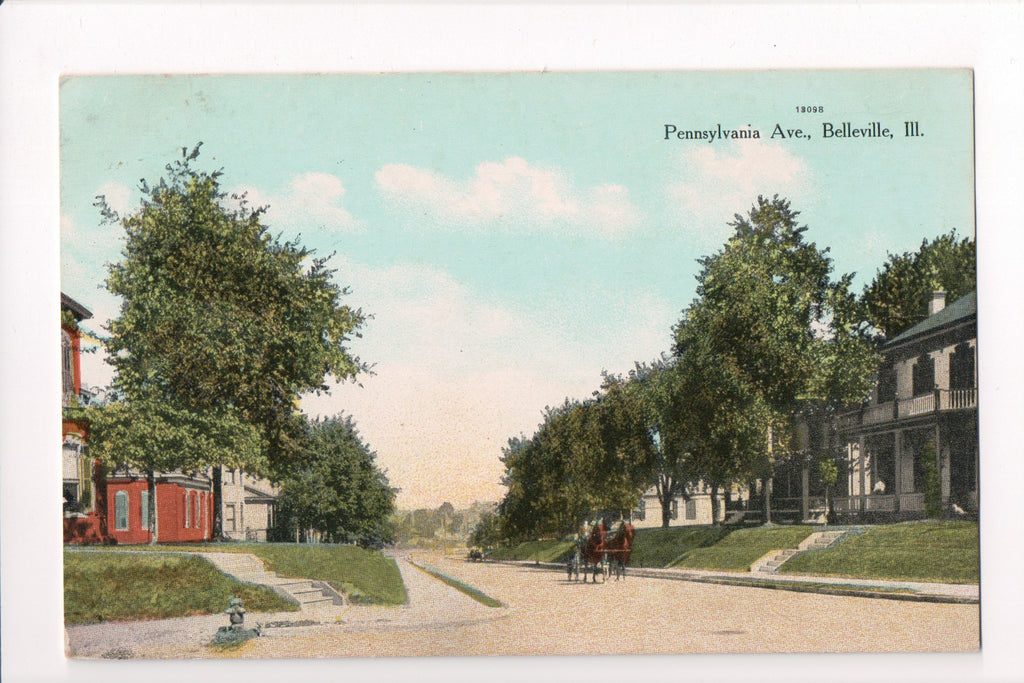 IL, Belleville - Pennsylvania Ave postcard - SL2218