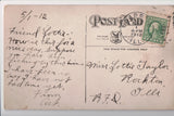 IL, CAPRON - Souvenir Felt Banner added to postcard - B06481