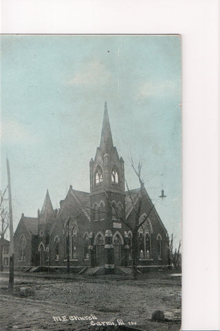IL, Carmi - M E Church postcard - A10081