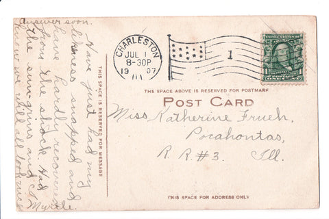 pm FLAG KILLER - IL, Charleston - 1907 cancel - SL2453