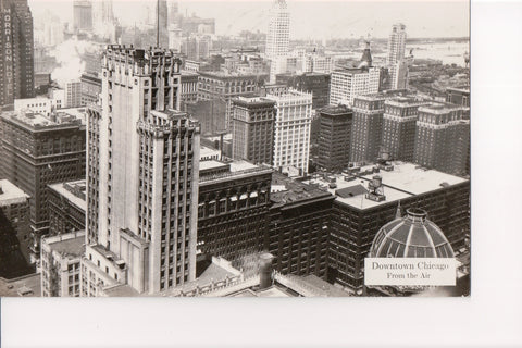 IL, Chicago - Downtown from the air, Morrison Hotel - RPPC - B08188