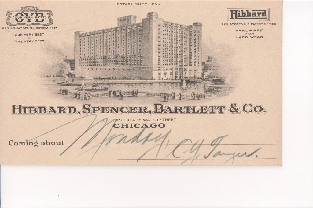IL, CHICAGO - Hibbard, Spencer, Bartlett and Co (original SOLD) - B08189