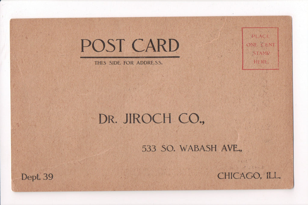 IL, CHICAGO - Dr Jiroch Co - Advertisement card - B17066