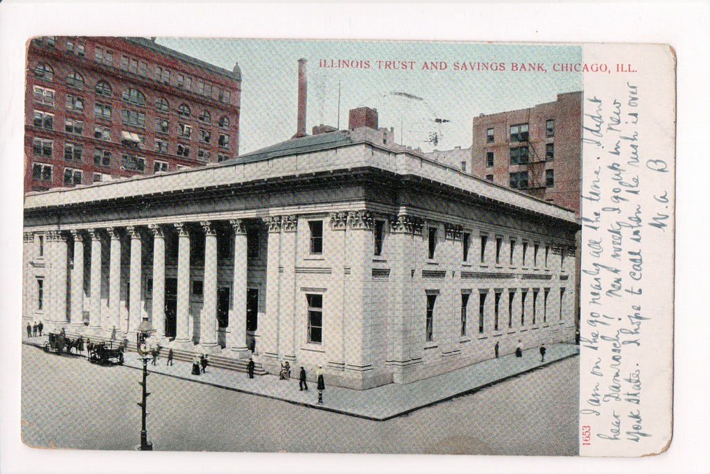 IL, CHICAGO - Illinois Trust and Savings Bank postcard - B17272