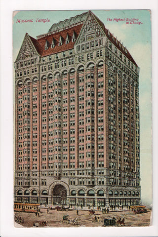 IL, CHICAGO - Masonic Temple postcard - B17277