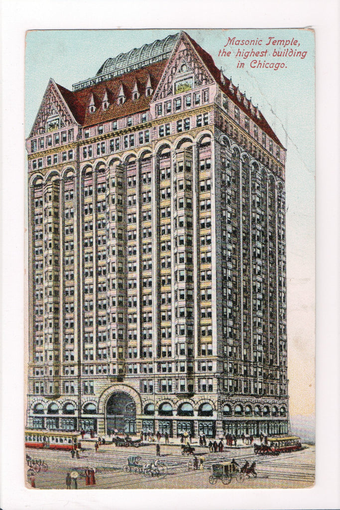IL, CHICAGO - Masonic Temple postcard - E04173
