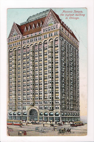 IL, CHICAGO - Masonic Temple postcard - E04173