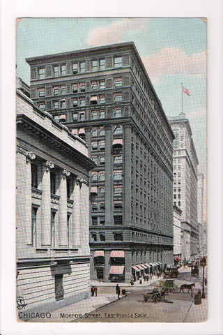 IL, CHICAGO - Monroe St from La Salle postcard - A12510