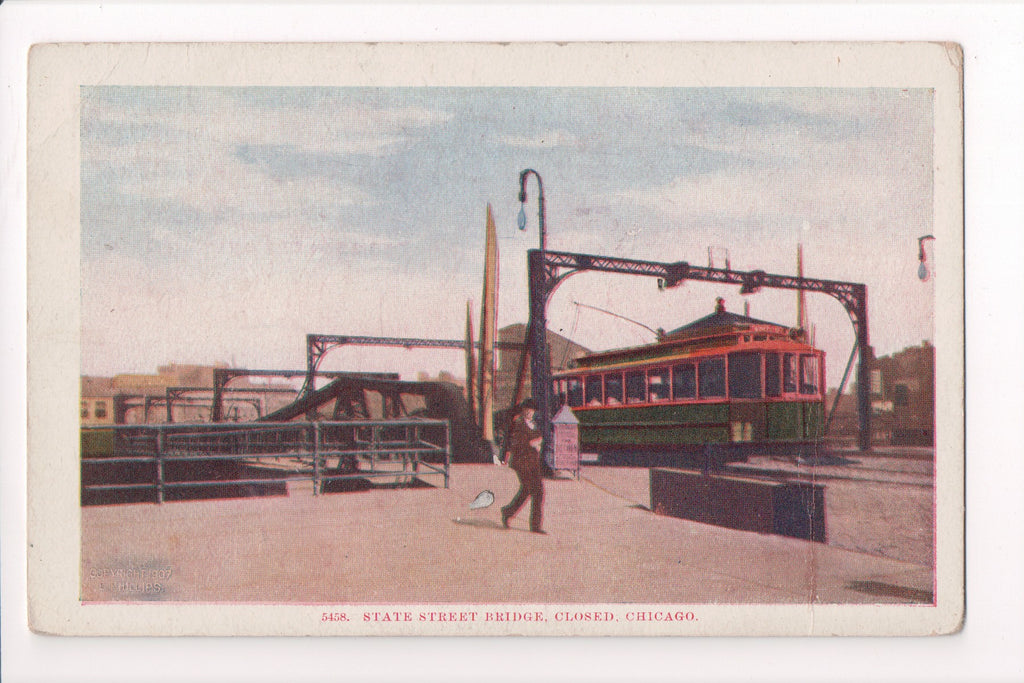 IL, CHICAGO - State Street Bridge (steel) Closed - A17033