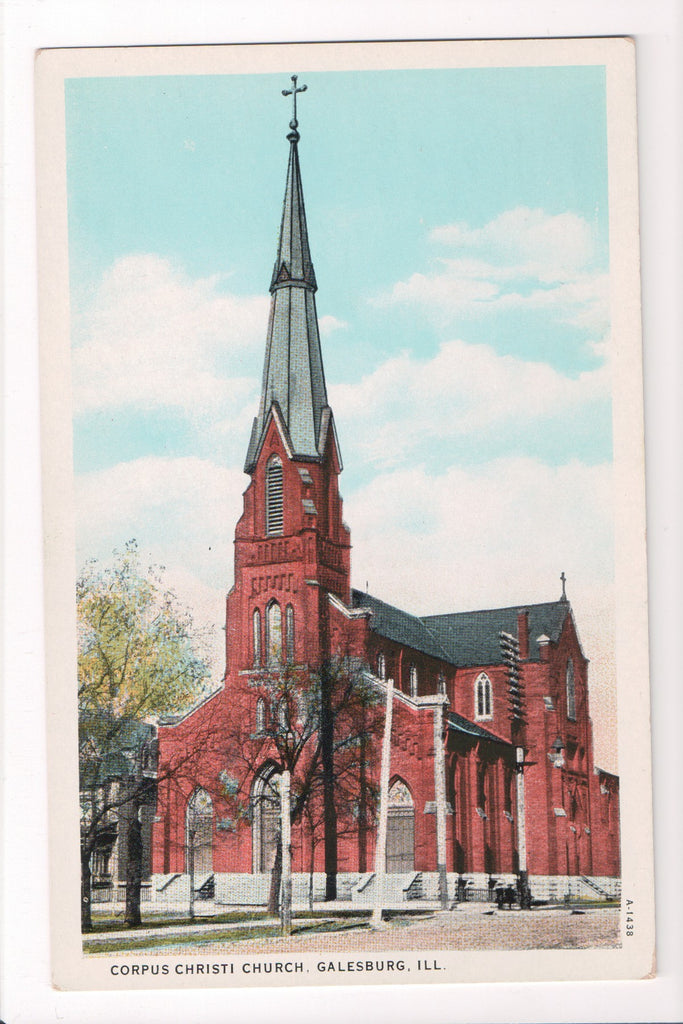 IL, GALESBURG - Corpus Christi Church postcard - J03249