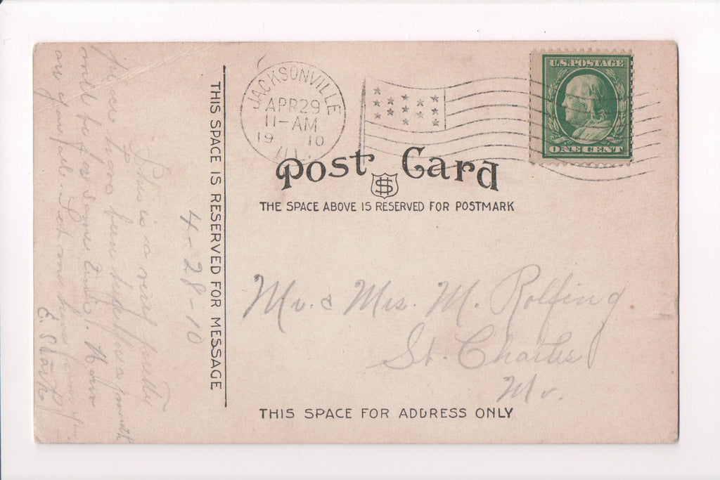 pm FLAG KILLER - IL, Jacksonville - 1910 cancel - SL2419R
