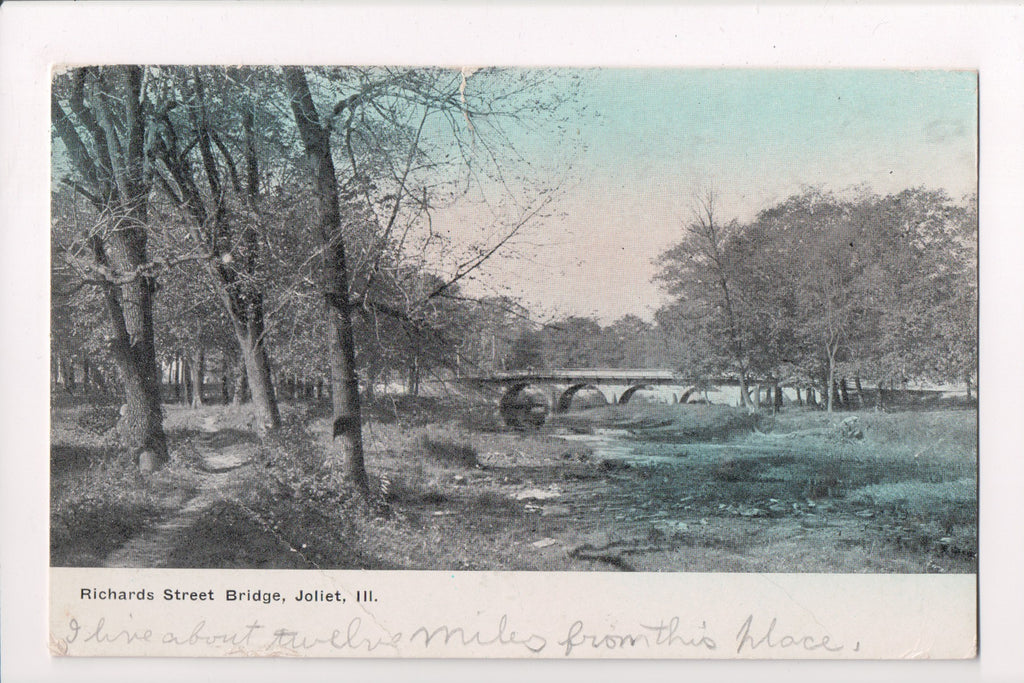IL, JOLIET - Richards Street Bridge - C08179 - postcard **DAMAGED / AS IS**