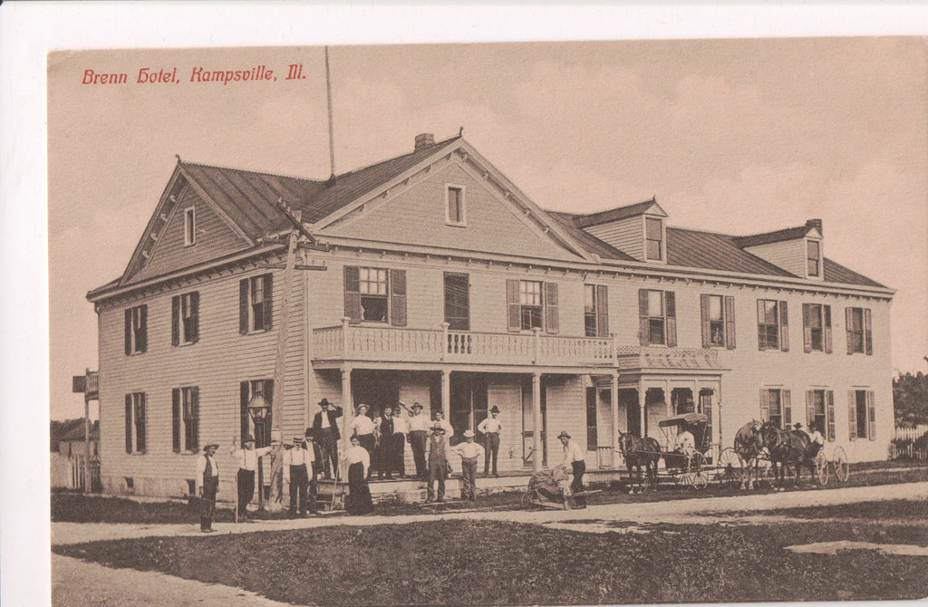 IL, KAMPSVILLE - Brenn Hotel showing people (ONLY Digital Copy Avail) - C17223