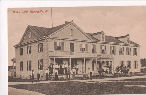 IL, Kampsville - Brenn Hotel showing people (ONLY Digital Copy Avail) - C17223