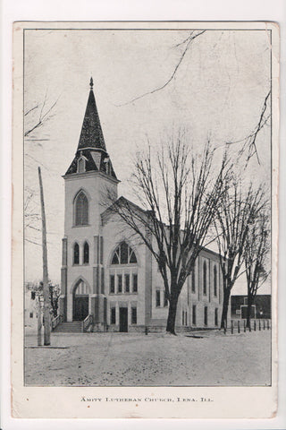 IL, Lena - Amity Lutheran Church postcard - A06909