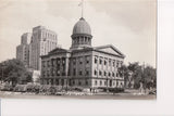 IL, SPRINGFIELD - State House (old), drinking fountain, cars RPPC - w01376