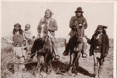 Indian postcard - Geronimo + Nachez - Chiracahua Appache Chiefs (original SOLD) 405085