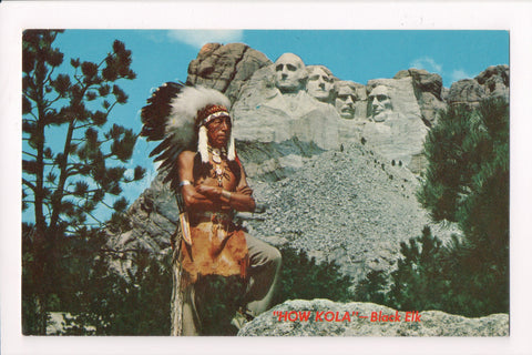 Indian postcard - Sioux Warrior Black Elk (HOW KOLA) - A17072