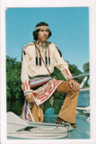 Indian postcard - Lance Little Eagle with Autograph on back - A17305