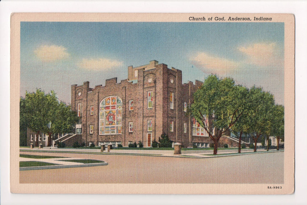 IN, Anderson - Church of God postcard - w02572