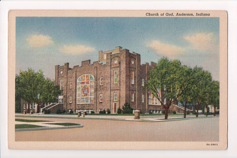 IN, Anderson - Church of God postcard - w02572