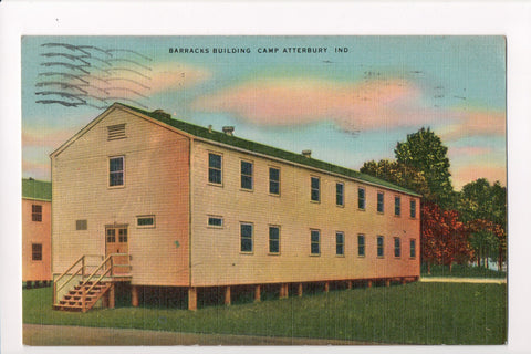 IN, Camp Atterbury - Barracks Building postcard - w01723