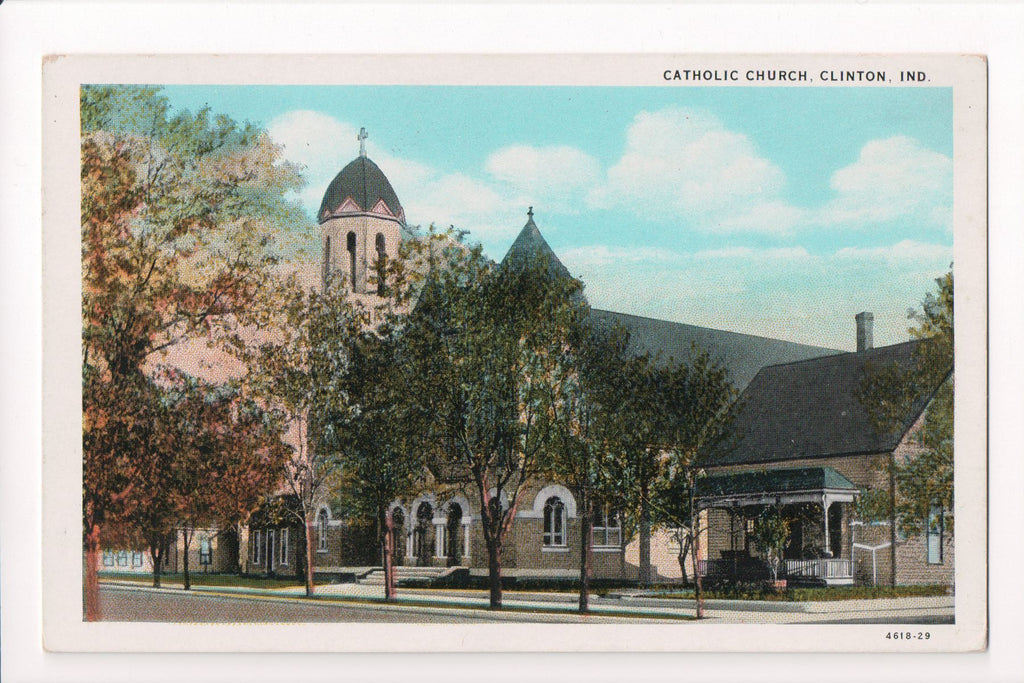 IN, Clinton - Catholic Church postcard - 700134