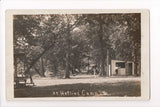 IN, EDINBURG - Heflins Camp, man (owner?) and girl - RPPC - A05180