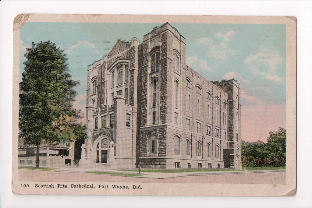 IN, Fort Wayne - Scottish Rite Cathedral postcard - B05335