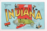 IN, INDIANA - Greetings from, with Large Letters postcard - G17081