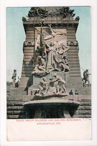 IN, Indianapolis - Peace Group Soldiers, Sailors monument - CP0211