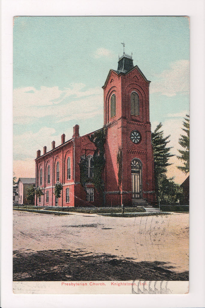 IN, Knightstown - Presbyterian Church, @1908 postcard - CP0597