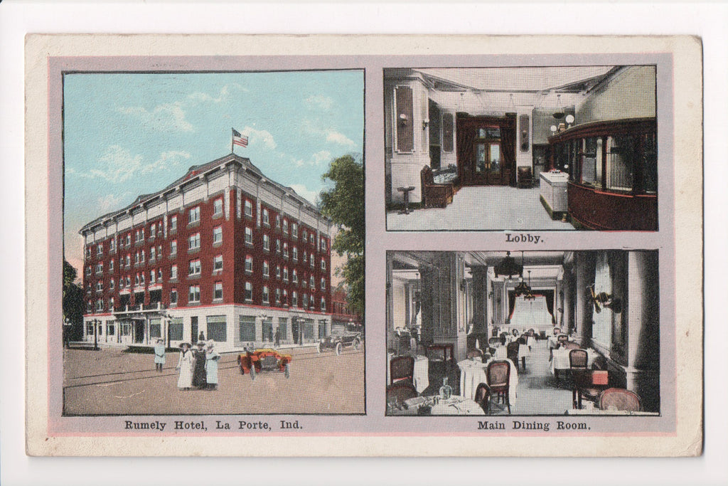 IN, LaPorte - Rumely Hotel multi view postcard - F09077