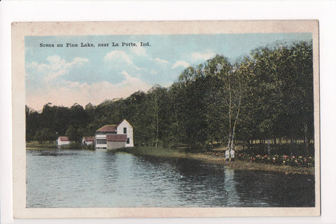 IN, LaPorte - Pine Lake shore line scene - w03177