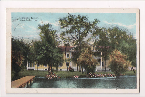 IN, Winona Lake - Kosciusko Lodge, @1927 postcard - B08046