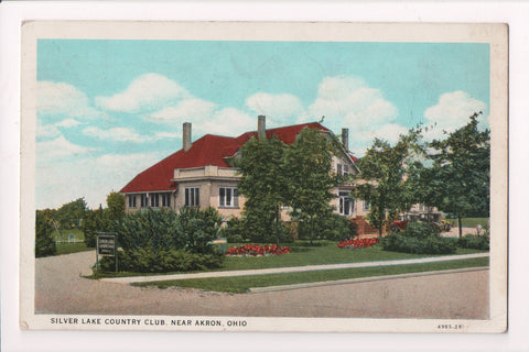 OH, Akron - SILVER LAKE COUNTRY CLUB - @1937 postcard - J03001
