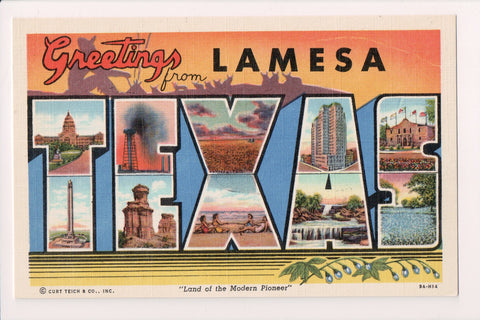TX, Lamesa - Large Letter greetings - Curt Teich - J03149