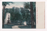 VT, St Albans - Taylor Park, Fountains - vintage postcard - J03454