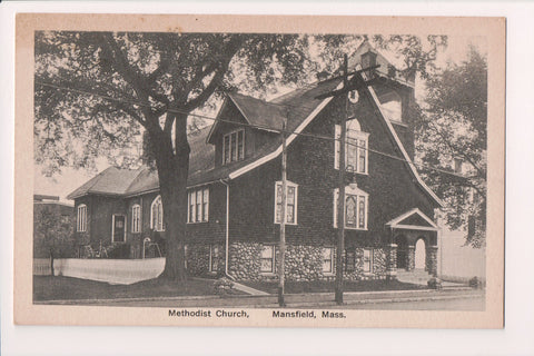 MA, Mansfield - Methodist Church postcard - J06057-2