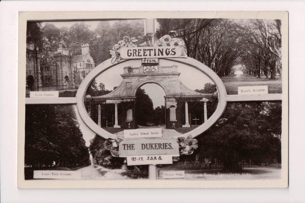Foreign postcard - EDWINSTOWE, UK - Greetings from the Dukeries - RPPC - J06149
