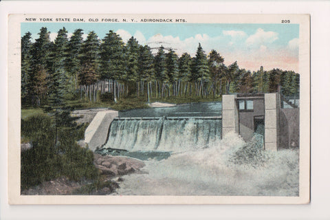 NY, OLD FORGE - NY State Dam closeup postcard - K03010