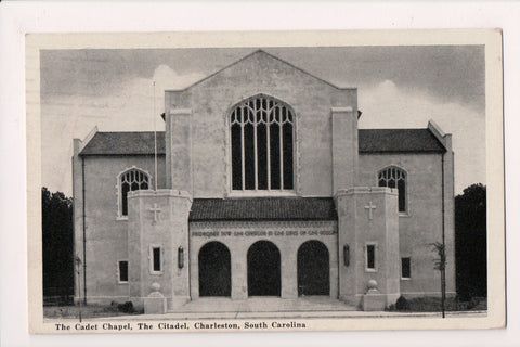 SC, Charleston - CADET CHAPEL, The Citadel - 1944 postcard - K04103
