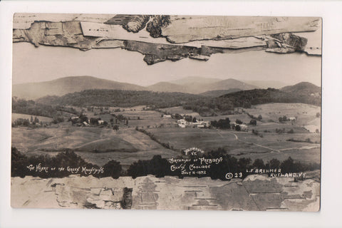 VT, PLYMOUTH - bird eye view - L F Brehmer RPPC - K06132